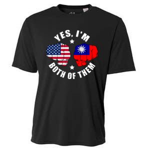 Half American Half Taiwanese Flag Yes IM Both Of Them Cooling Performance Crew T-Shirt