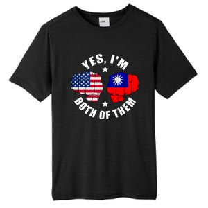 Half American Half Taiwanese Flag Yes IM Both Of Them Tall Fusion ChromaSoft Performance T-Shirt