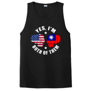 Half American Half Taiwanese Flag Yes IM Both Of Them PosiCharge Competitor Tank