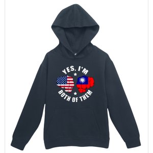 Half American Half Taiwanese Flag Yes IM Both Of Them Urban Pullover Hoodie