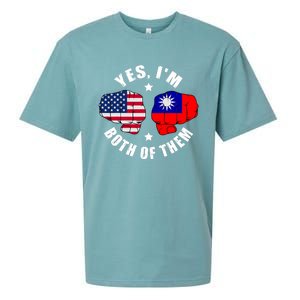 Half American Half Taiwanese Flag Yes IM Both Of Them Sueded Cloud Jersey T-Shirt