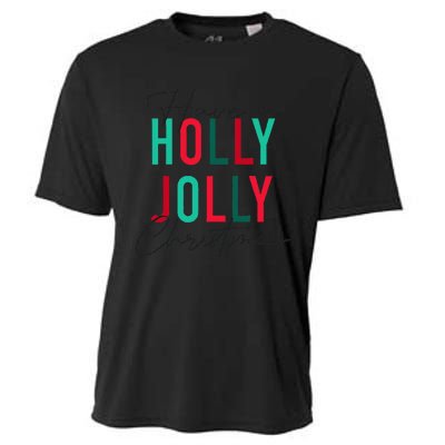 Have A Holly Xmas Jolly Christmas Rainbow Cooling Performance Crew T-Shirt