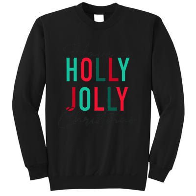 Have A Holly Xmas Jolly Christmas Rainbow Sweatshirt