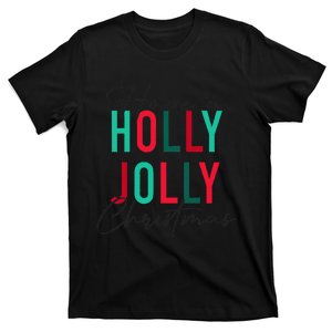 Have A Holly Xmas Jolly Christmas Rainbow T-Shirt