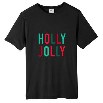 Have A Holly Xmas Jolly Christmas Rainbow Tall Fusion ChromaSoft Performance T-Shirt