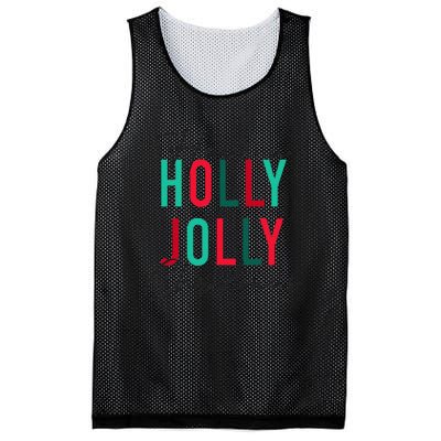 Have A Holly Xmas Jolly Christmas Rainbow Mesh Reversible Basketball Jersey Tank