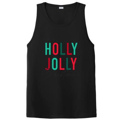 Have A Holly Xmas Jolly Christmas Rainbow PosiCharge Competitor Tank