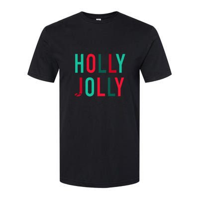 Have A Holly Xmas Jolly Christmas Rainbow Softstyle CVC T-Shirt