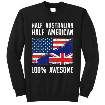 Half Australian Half American Flag Heritage Australia Roots Sweatshirt