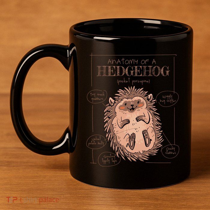 Hedgehog Anatomy 11oz C Handle Ceramic Mug