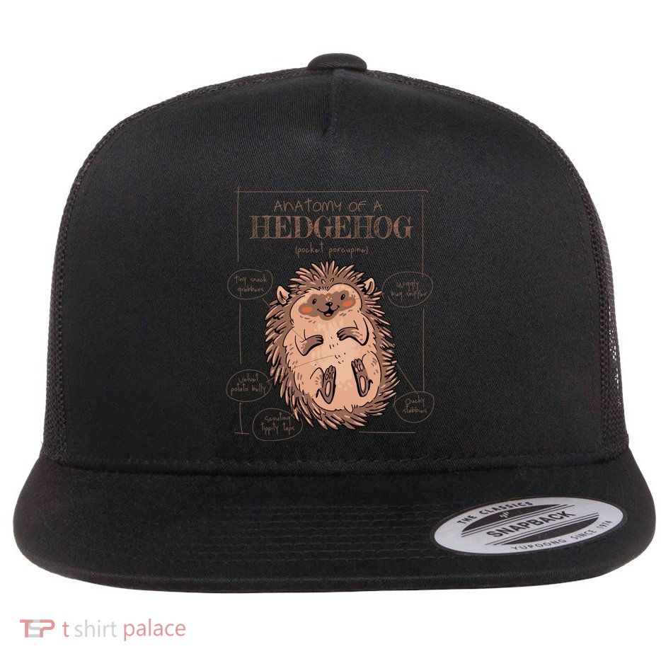 Hedgehog Anatomy Flat Bill Trucker Hat