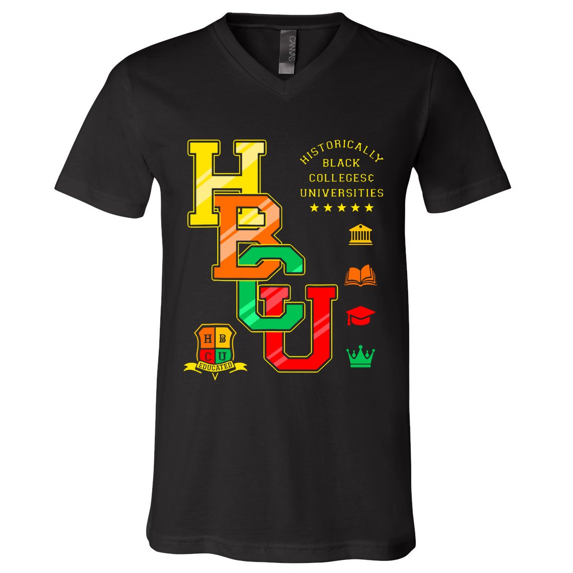 Hbcu Apparel Historically Black Colleges Universities Grad V-Neck T-Shirt