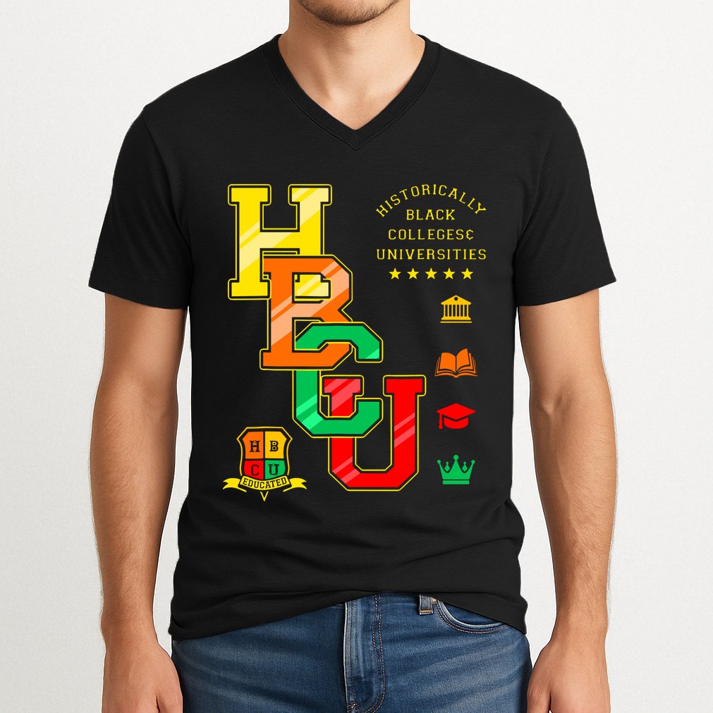 Hbcu Apparel Historically Black Colleges Universities Grad V-Neck T-Shirt