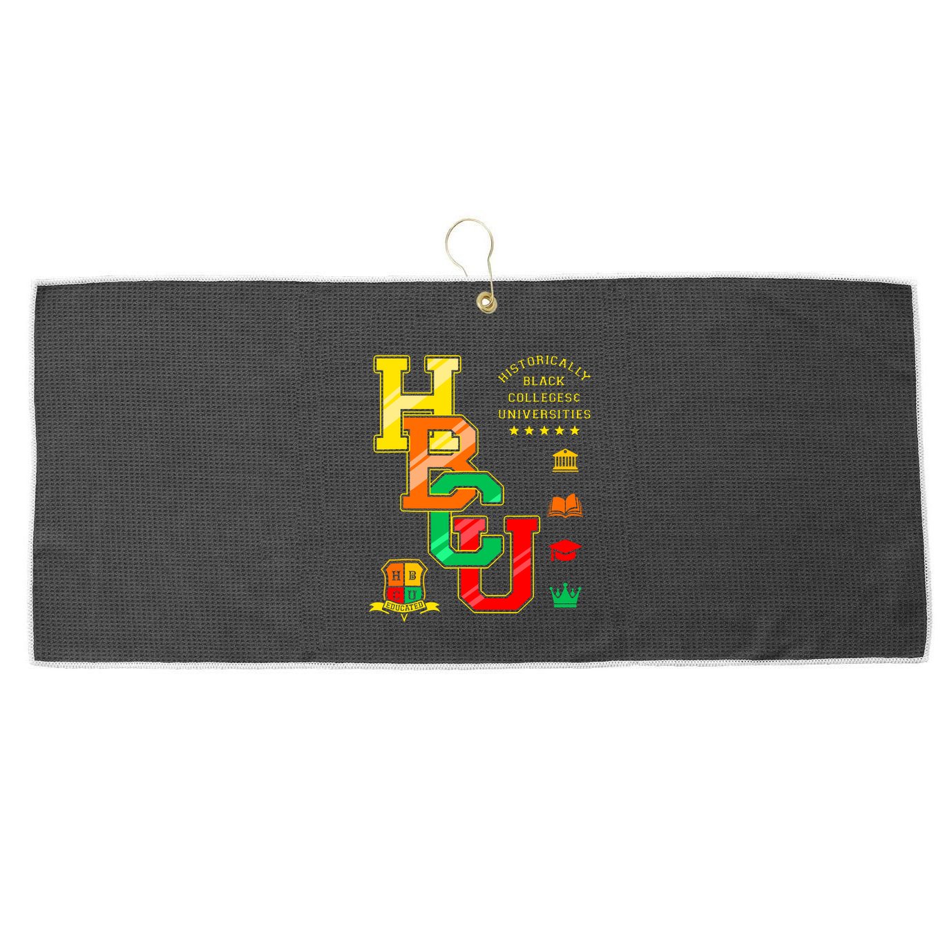 Hbcu Apparel Historically Black Colleges Universities Grad Large Microfiber Waffle Golf Towel