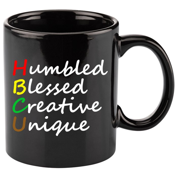 Hbcu African Humbled Blessed Creative Unique History Month Cool Gift 11oz C Handle Ceramic Mug