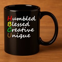 Hbcu African Humbled Blessed Creative Unique History Month Cool Gift 11oz C Handle Ceramic Mug