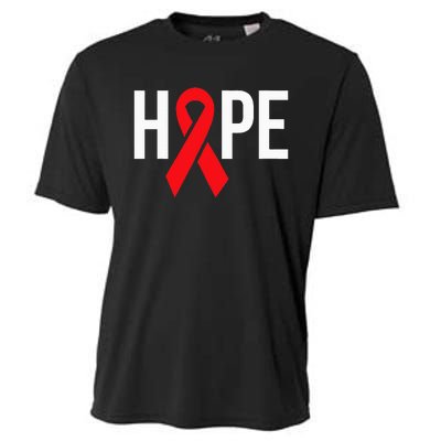 Hope Aids Hiv Red Ribbon Awareness Gift World Aids Day Cooling Performance Crew T-Shirt