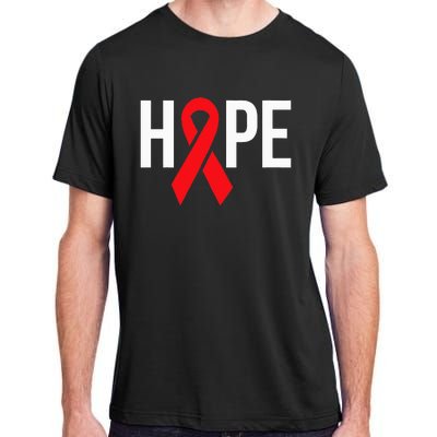 Hope Aids Hiv Red Ribbon Awareness Gift World Aids Day Adult ChromaSoft Performance T-Shirt