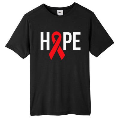 Hope Aids Hiv Red Ribbon Awareness Gift World Aids Day Tall Fusion ChromaSoft Performance T-Shirt