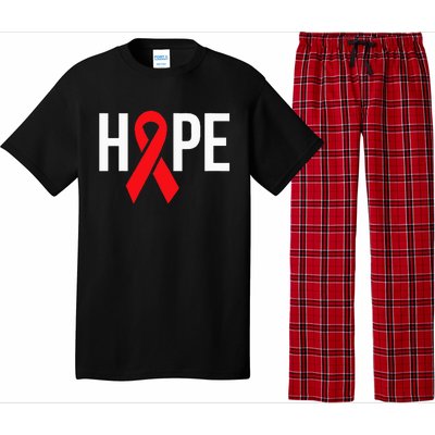 Hope Aids Hiv Red Ribbon Awareness Gift World Aids Day Pajama Set