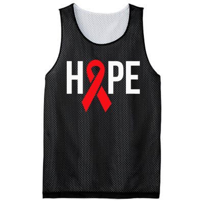 Hope Aids Hiv Red Ribbon Awareness Gift World Aids Day Mesh Reversible Basketball Jersey Tank