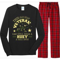 Hear A Huey A Mile Away Helicopter Pilot Vietnam Veteran Long Sleeve Pajama Set