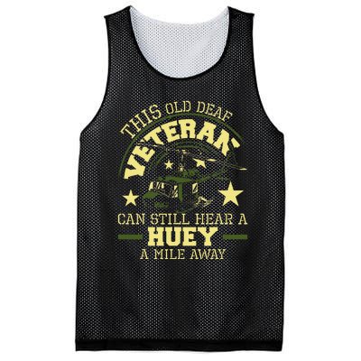 Hear A Huey A Mile Away Helicopter Pilot Vietnam Veteran Mesh Reversible Basketball Jersey Tank