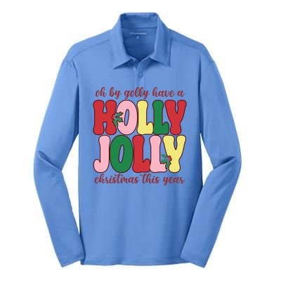 Have A Holly Jolly Christmas This Year Holiday Silk Touch Performance Long Sleeve Polo