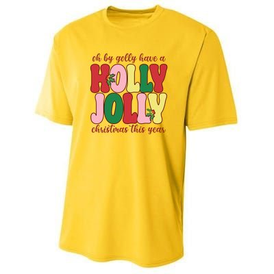 Have A Holly Jolly Christmas This Year Holiday Youth Performance Sprint T-Shirt