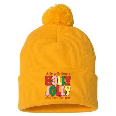 Have A Holly Jolly Christmas This Year Holiday Pom Pom 12in Knit Beanie