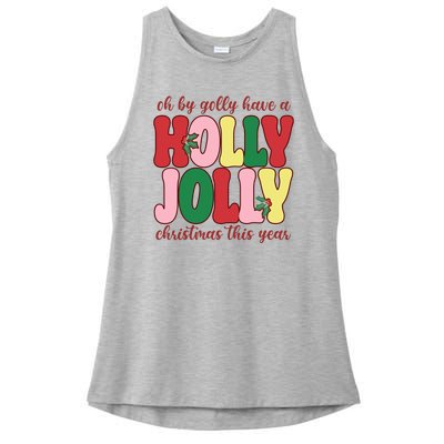 Have A Holly Jolly Christmas This Year Holiday Ladies PosiCharge Tri-Blend Wicking Tank