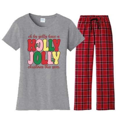 Have A Holly Jolly Christmas This Year Holiday Women's Flannel Pajama Set