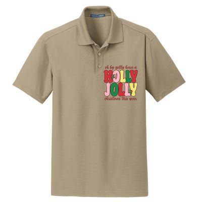 Have A Holly Jolly Christmas This Year Holiday Dry Zone Grid Polo