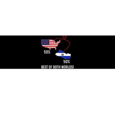 Half American Half El Salvador Flag Combined Map Salvadorian Bumper Sticker