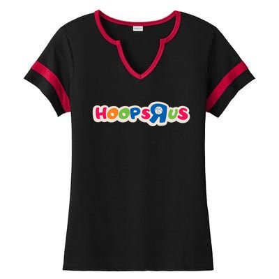 Hooper Apparel Hoops R Us Funny Basketball Apparel Cute Gift Ladies Halftime Notch Neck Tee