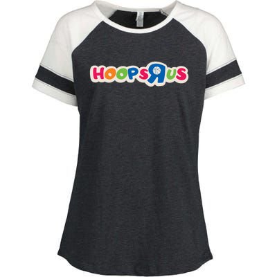 Hooper Apparel Hoops R Us Funny Basketball Apparel Cute Gift Enza Ladies Jersey Colorblock Tee