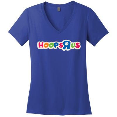 Hooper Apparel Hoops R Us Funny Basketball Apparel Cute Gift Women's V-Neck T-Shirt