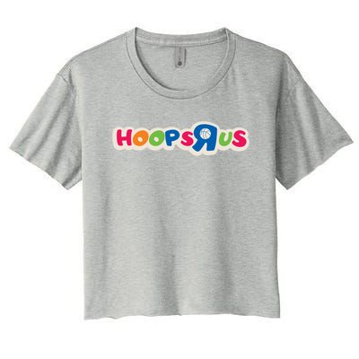 Hooper Apparel Hoops R Us Funny Basketball Apparel Cute Gift Women's Crop Top Tee