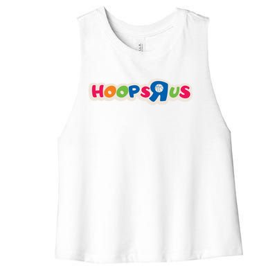 Hooper Apparel Hoops R Us Funny Basketball Apparel Cute Gift Women's Racerback Cropped Tank