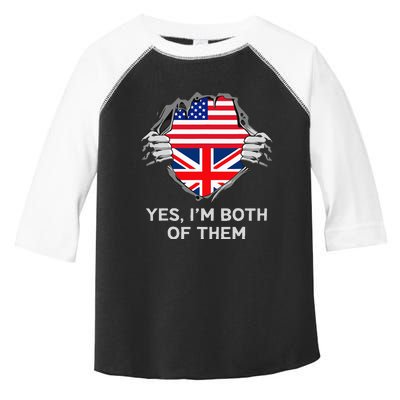 Half American Half British Usa England Flag Toddler Fine Jersey T-Shirt