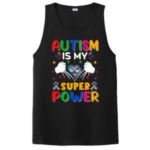 Heart Autism Is My Superpower Autism Awareness Cool Gift PosiCharge Competitor Tank