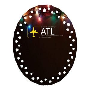 Hartsfield–Jackson Atlanta International Airport Ceramic Oval Ornament