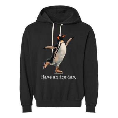 Have An Ice Day Girl Ice Skating Outfit Funny Figure Skating Garment-Dyed Fleece Hoodie