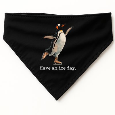 Have An Ice Day Girl Ice Skating Outfit Funny Figure Skating USA-Made Doggie Bandana