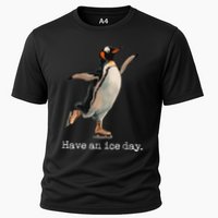 Have An Ice Day Girl Ice Skating Outfit Funny Figure Skating Cooling Performance Crew T-Shirt