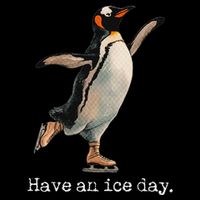 Have An Ice Day Girl Ice Skating Outfit Funny Figure Skating Cooling Performance Crew T-Shirt