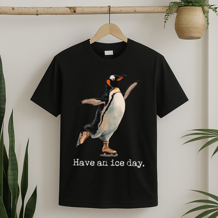 Have An Ice Day Girl Ice Skating Outfit Funny Figure Skating T-Shirt
