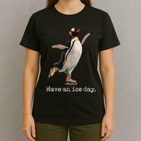 Have An Ice Day Girl Ice Skating Outfit Funny Figure Skating T-Shirt