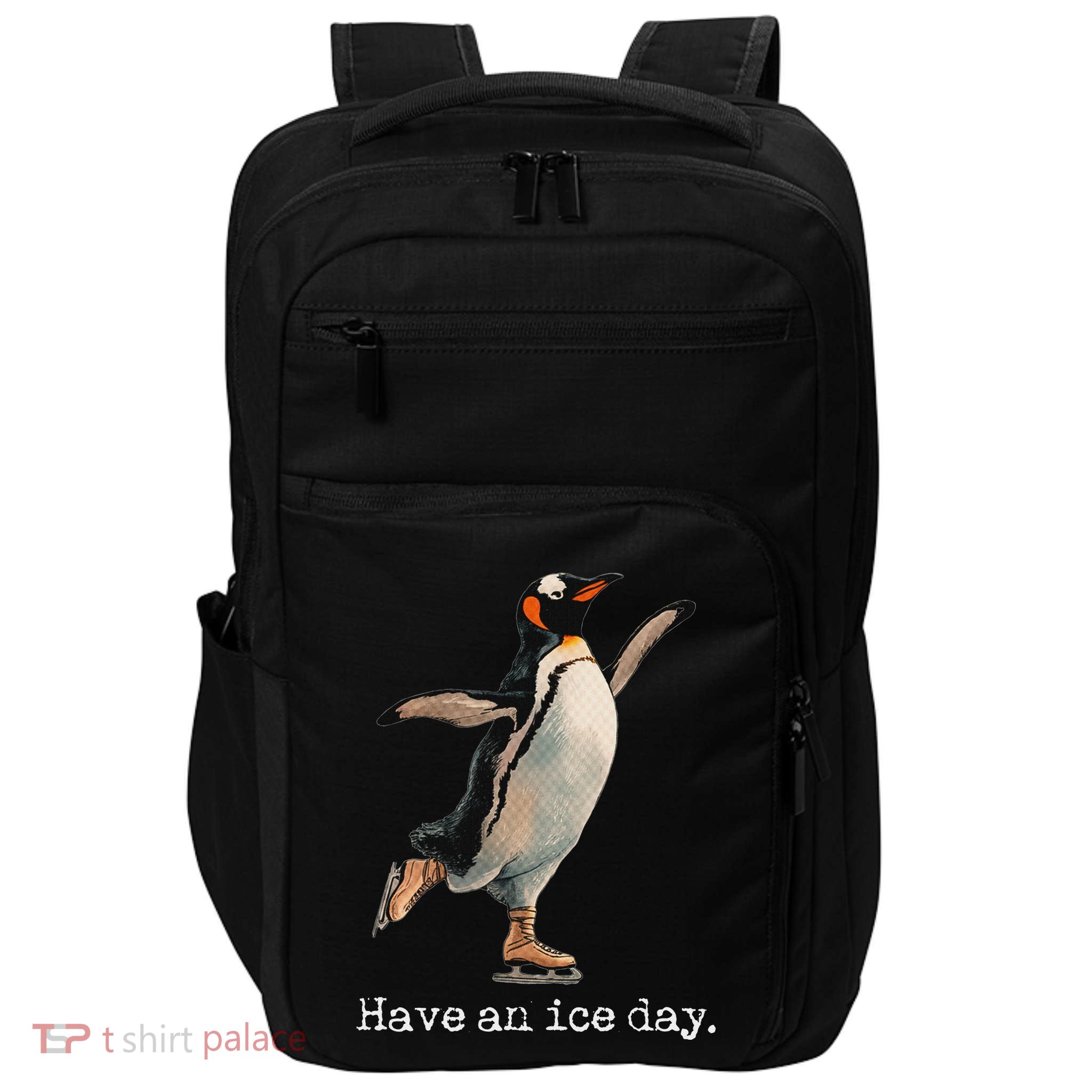 Have An Ice Day Girl Ice Skating Outfit Funny Figure Skating Impact Tech Backpack