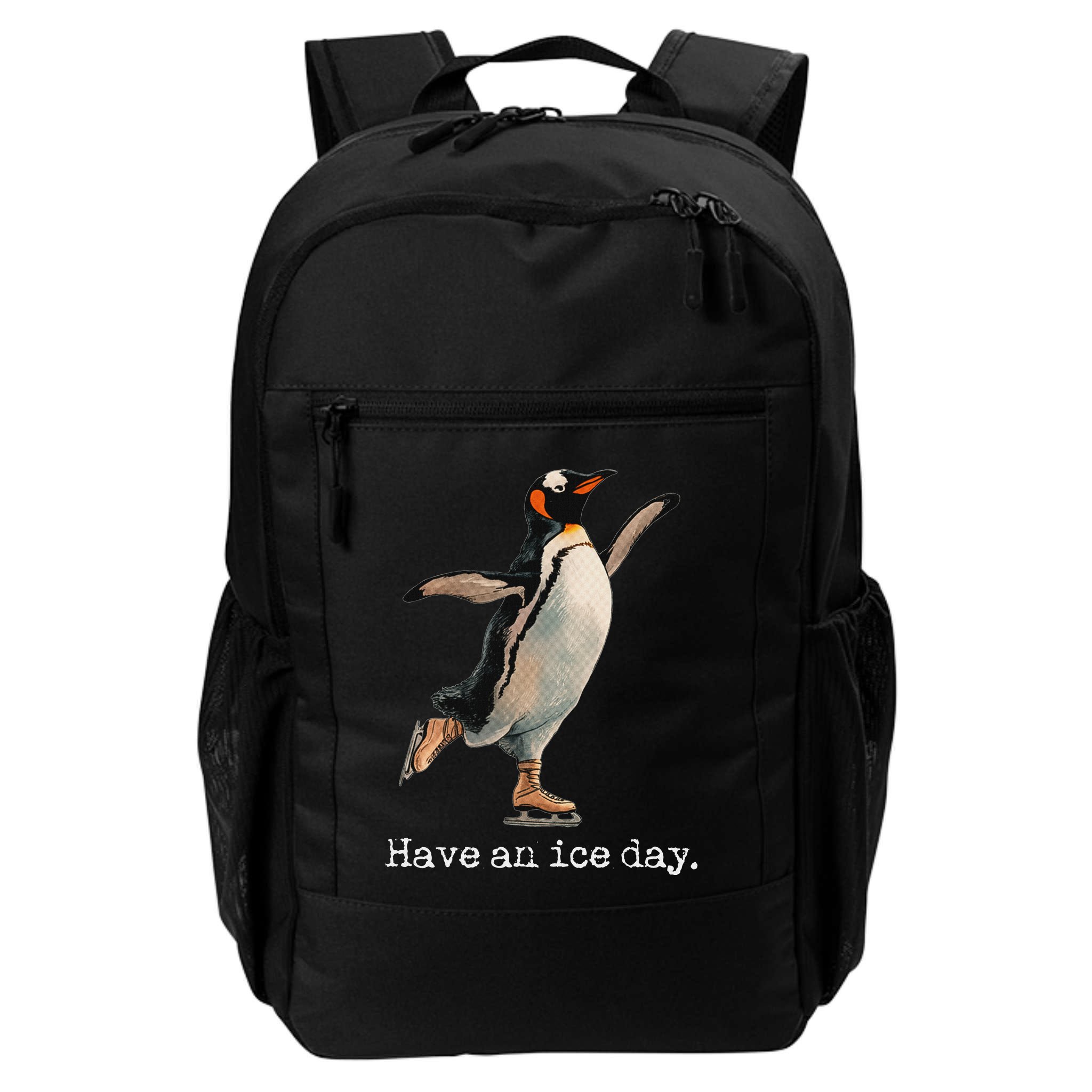 Have An Ice Day Girl Ice Skating Outfit Funny Figure Skating Backpack